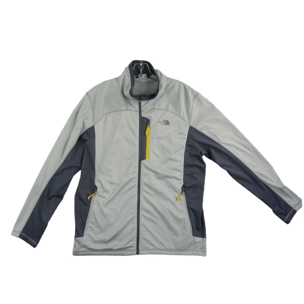 The North Face Fleece Jacket Men's Size XL Grey Full Zip Colorblock